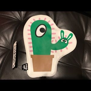 Brand New Mini Cream Cactus leather clutch bag
